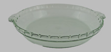 Martha Stewart Green Fluted Pie Plate Dish w/ Tab Handles 9.5