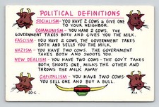 Postcard Political Humor Baxter Lane Definition Fascism New Dealism Capitalism picture