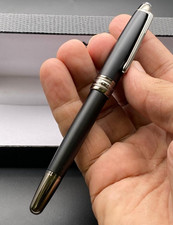 Montblanc Meisterstuck Classique Matte Black Silver Rollerball Pen 163P - NEW picture