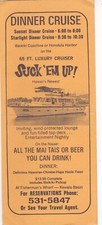c1970 Honolulu Harbor Luxury Dinner Cruise Card Brochure picture