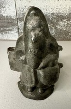 ANTIQUE  SCHALL  Father Christmas  - SANTA  PEWTER ICE CREAM Candy MOLD #427 picture