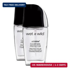 wet n wild Nail Polish, Clear, Nail Protector | Pack of 2 | Wild Shine picture