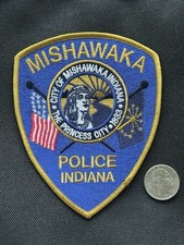 RARE Mishawaka Indiana The Princess City Police Patch - New Style & Condition picture