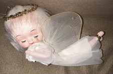 Vintage Kitsch Angel Ornament Pixie Fairy Tulle Wings MCM From The 60’s Jestia picture