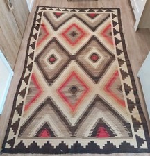 Large Navajo Native American Rug 9 Feet Long X 5 Feet 7 Inches Wide picture