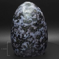 Mystic merlinite indigo gabbro polished free form gemstone mineral Madagascar picture