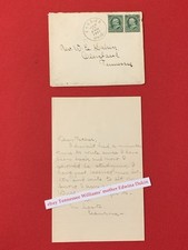 Signed 1901 Letter By Mother Of Tennessee Williams Edwina Dakin from College 2a picture