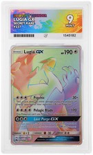 Pokemon Lugia GX TCG Rainbow Rare Card 227/214 Lost Thunder Ace 9 picture