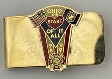 Ohio VFW Veterans 1998-99 Vintage Gold Tone Money Clip Military Army POW MIA picture