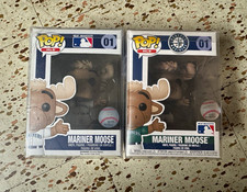 Funko Pop MLB Mariner Moose #01 Seattle Mariners Vinyl Figures Lot of 2 Boxed picture