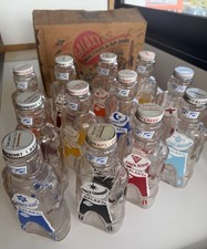 12 Galaxy Space Foods  Astronaut Syrup for Sodas 1953 Coin Bank Bottles. picture