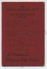 The Cupar Fife Angling Club 1932 Members Card Fixtures List C38 picture