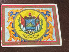 B-043 HELMAR TURKISH CIGARETTES  Trade Card - Salvador Coat of Arms picture