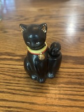 Vintage Nodder Nodding Mama Black Cat and Kitten Salt & Pepper Shakers S&P Japan picture