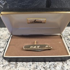 Vintage Anson Gold-Tone Miniature Pocket Knife Charm / Watch Fob in Original Box picture