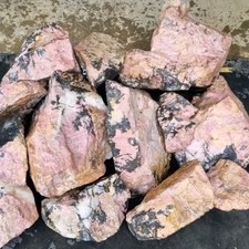 1 KG LOT NATURAL UNTREATED ROUGH PINK RHODONITE SPECIMEN  picture