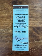 H89 Swain Ski Resort For Skiers Buffalo Elmira New York Vintage Matchbook Cover picture