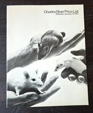 C. 1970s Charles River Labs Breeding Laboratory Price List Jan 10th 1971 picture