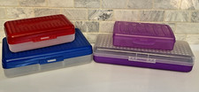 Lot of 4 Vintage Spacemaker Pencil Boxes - Various colors & Sizes picture