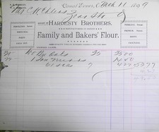 1899 Hardesty Brothers, Canal Dover Ohio Receipt to Charles Ehlers, Zoar Society picture