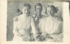 c1910 Tribune Kansas Girls Man Schome Studios Interior RPPC Postcard 25-12376 picture