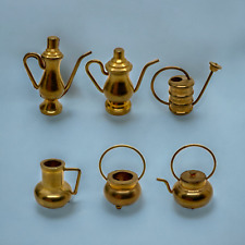 Solid Brass Mini Kitchen Garden Doll House 3/4 in to 1-1/2 in India Set of 6 picture
