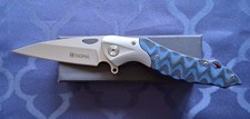 *NEW* 🔥 SIGMA Flipper Folding Knife w/Stainless Steel Blade & Blue G10 Handle  picture