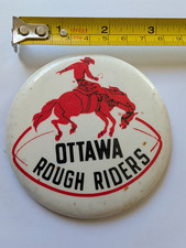 Vintage Pin Button Pinback Ottawa Rough Riders CFL Canadian Football Team picture