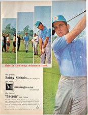Munsingwear Grand Slam Golf Shirt Bobby Nichols PGA Vtg 1965 Print Ad 10