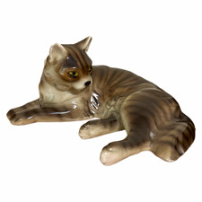Wien Keramos rare 20th century striped cat figurine made in Austria picture