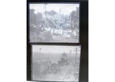 1920s Quincy MA Atlantic Train Wreck Steam Locomotive Glass Negatives 2 OOAK picture