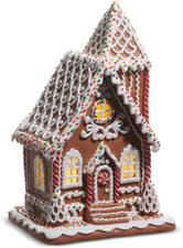 Lighted Sprinkle Gingerbread House, 12.75-Inch, Multicolor picture