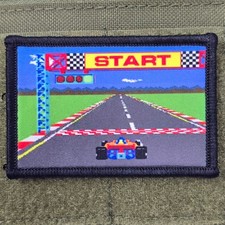 Pole Position Patch Moral Tactical Meme Gamer Racing USA Flag Hook & Loop 3x2 picture