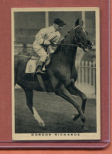 1937 WILLS EMBASSY BRITISH SPORTING PERSONALITIES #33 GOLDEN RICHARDS JOCKEY picture