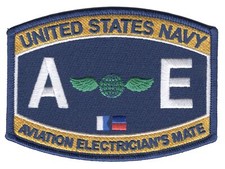 AE Aviation Electrician's Mate US Naval Rating Patch picture