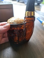 Avon American Eagle Pipe 5 Fl Oz Decanter Wild Country Cologne Bottle EMPTY picture