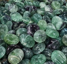 10 lb Green Fluorite Palm Stones Wholesale Bulk Lot Polished Crystals picture