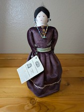 Vintage Fred Harvey Handmade Navajo Doll Isabelle Jim Artisan Signed COA 10
