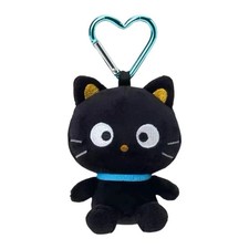 8cm Chococat Plush Keychain Sanrio Black Cat Bag Accessory Heart Buckle Pendant picture