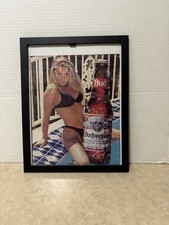 Budweiser Beer Advertisement And 8 X 10 Photo Girl By Water picture