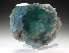 RARE HUGE GEMMY GREEN FLUORITE W/BLUE PHANTOMS Cube CLUSTER FLOWER, Fujian China picture