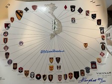 Vietnam HQ U.S. Major Units 1959-1975 Print Signed Numbered. Signed Westmoreland picture