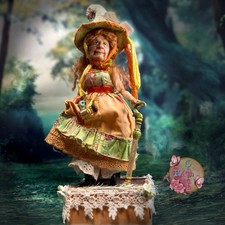 OOAK Handmade Witch Art Doll all original Halloween artist doll picture