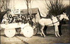 Salisbury Missouri MO Political Parade Float VOTE c1910 Real Photo Postcard bhn picture