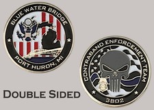 Blue Water Bridge Port Huron MI Contraband Enforcement Team Challenge Coin  J#9 picture