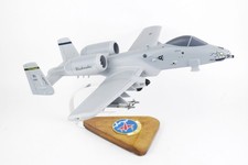163d Fighter Squadron Blacksnakes A-10 Warthog Model, Fairchild, 1/33 Mahogany picture