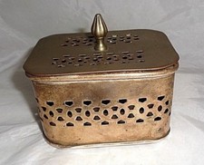 JUDAICA MID CENTURY METAL ETROG BOX picture
