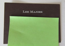 LEE MAJORS Personal Business Card w/ Phone Number  Email SIX MILLION DOLLAR MAN picture
