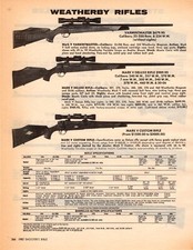 1982 Print Ad of Weatherby Mark V Varmintmaster Custom & Deluxe Rifle picture