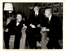 GA277 1953 Wire Photo WINSTON CHURCHILL PRESIDENT EISENHOWER BERNARD BARUCH picture